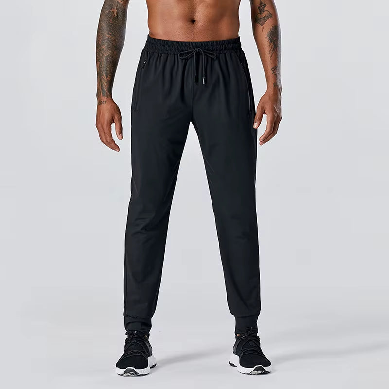 Men'S Sports Pants Quick Drying Fitness Gym Bottom Drawstring Leisure Running Sportswear Pants