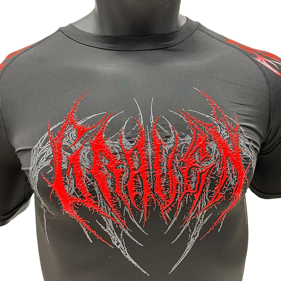 Gothic Metal Compression Shirt - Death Metal Logo Gym Tee