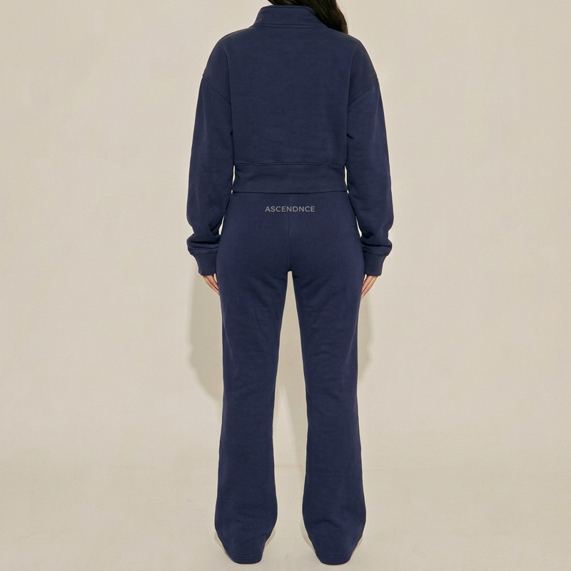Women's Crop Quarter-Zip Tracksuit Set