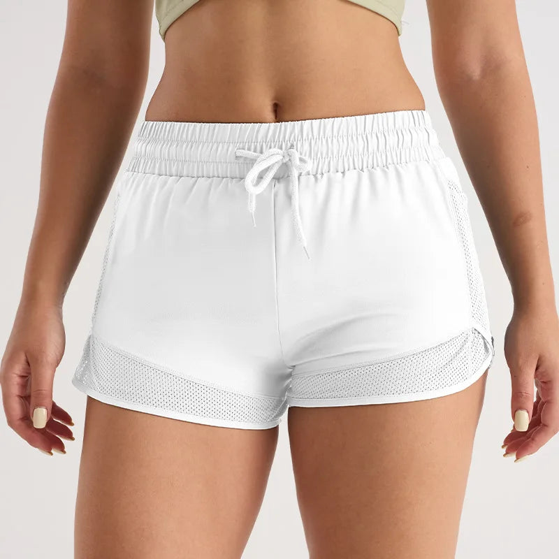 Women's Mesh Patchwork Yoga Shorts