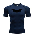 Elevate Your Workout with the GJZ-1024188 Men's Bat-Printed Compression T-Shirt - Perfect for Summer Gym and Casual Wear!