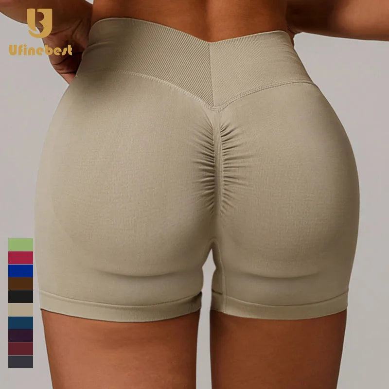 Women's Seamless Scrunch Butt Biker Shorts 