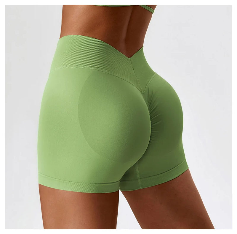 Women's V-Back Scrunch Butt Gym Shorts 