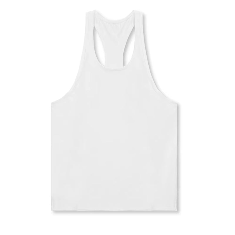 Racer Back Singlet Cotton Running Men'S Gym Top Loose Sports Vest Sportswear Casual Mens Fitness Workout Sleeveless Tank Tops